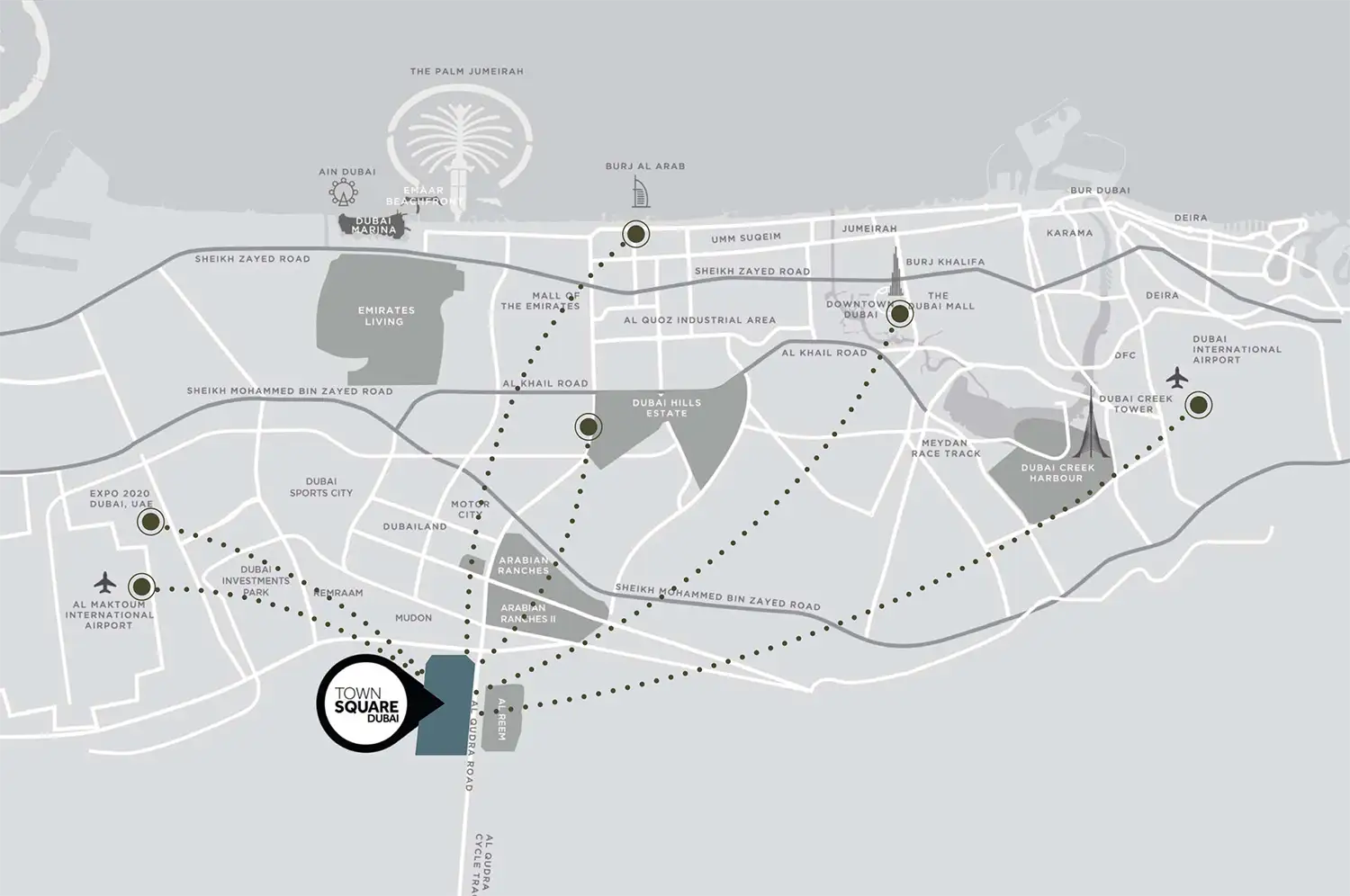 Hillcrest at Town Square Location Map