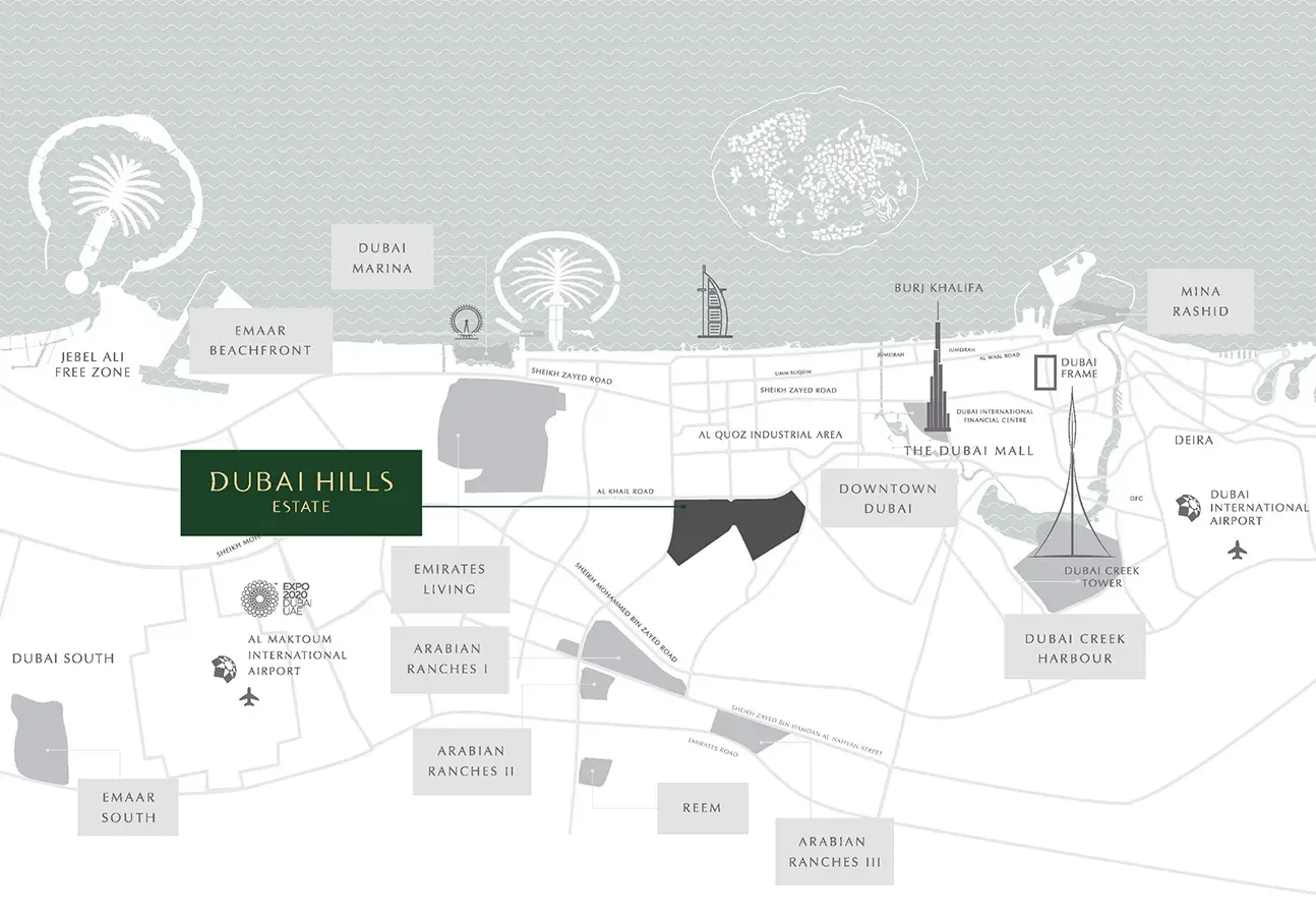 Address Residences at Dubai Hills Estate Location Map