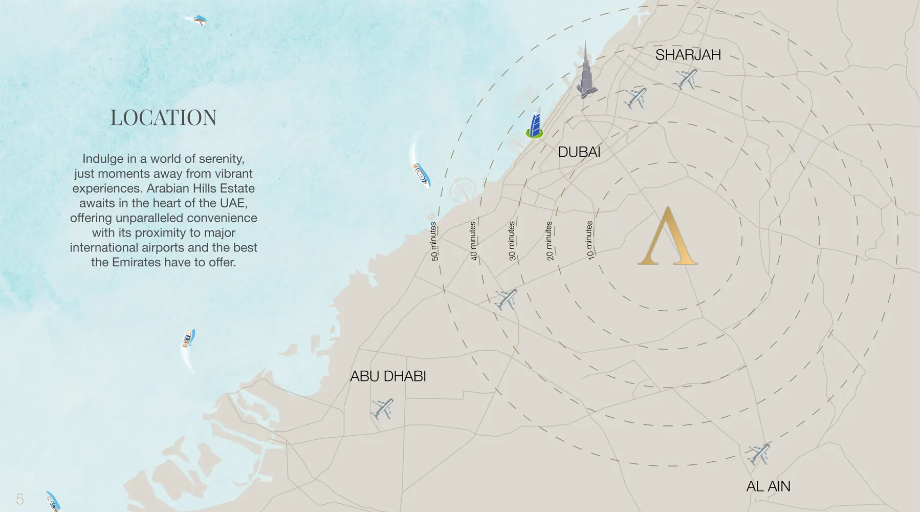 Dunes Heights at Arabian Hills Estate Location Map