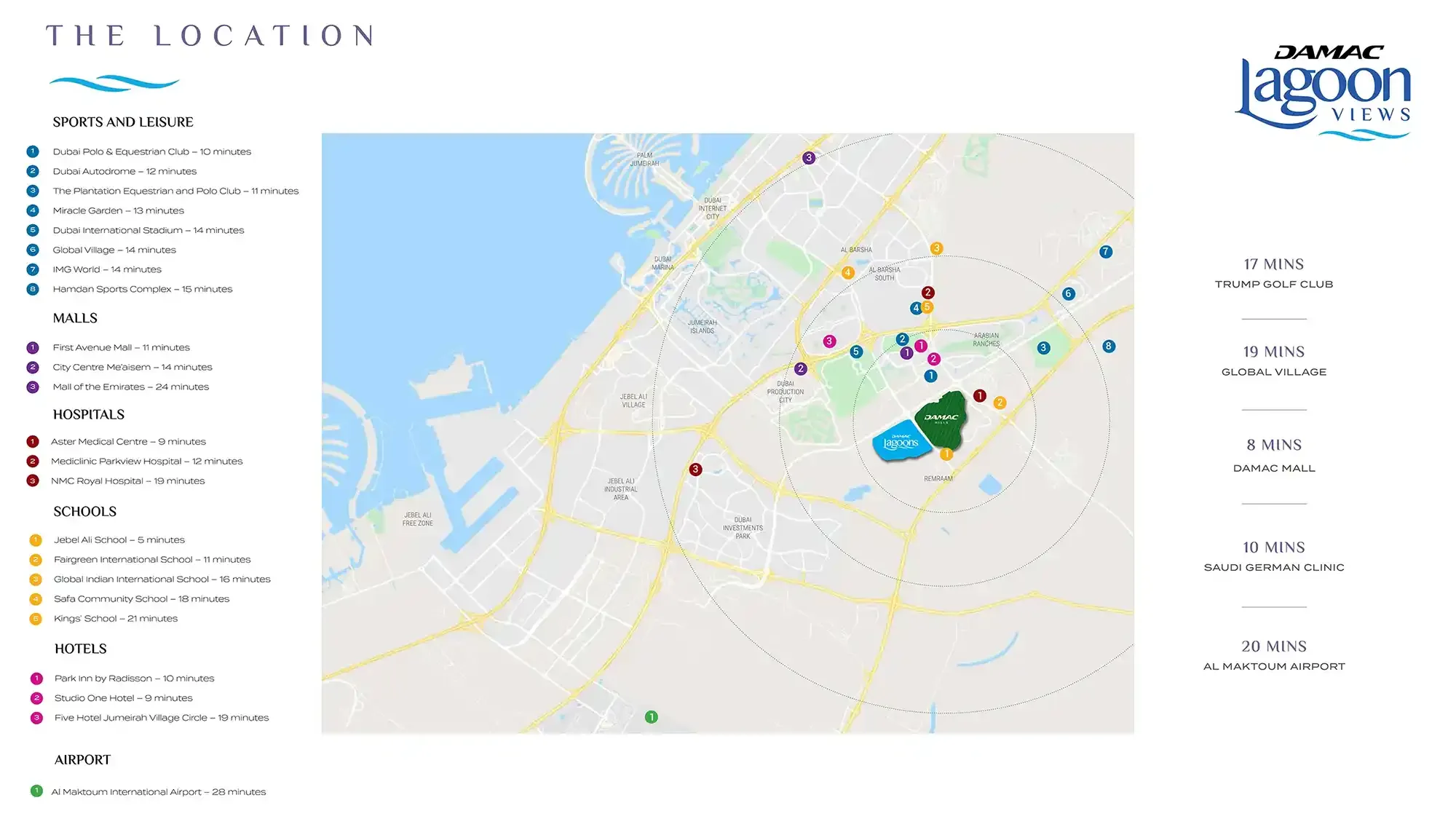 Andalusia at Damac Lagoons Location Map