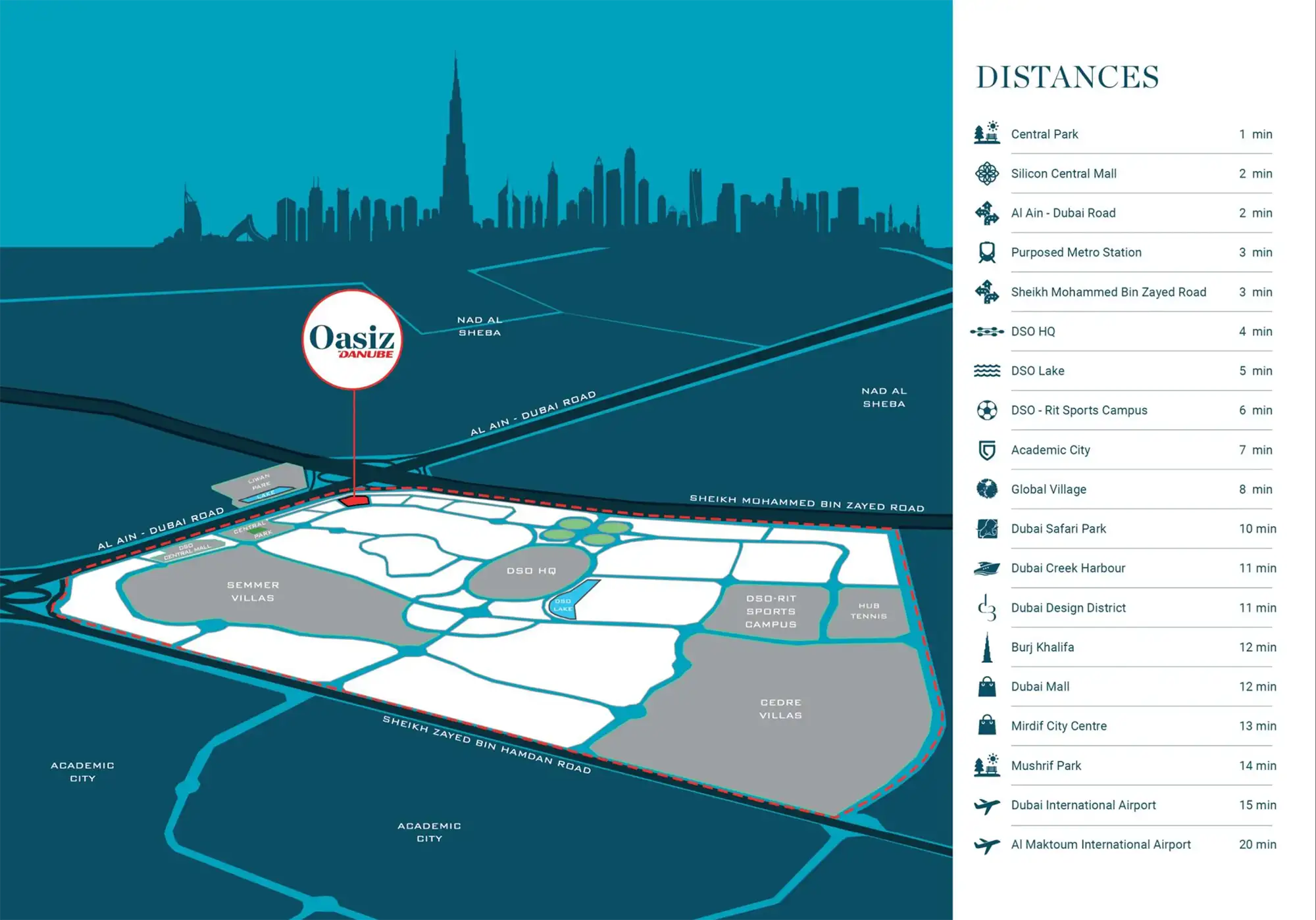 Oasiz by Danube Location Map