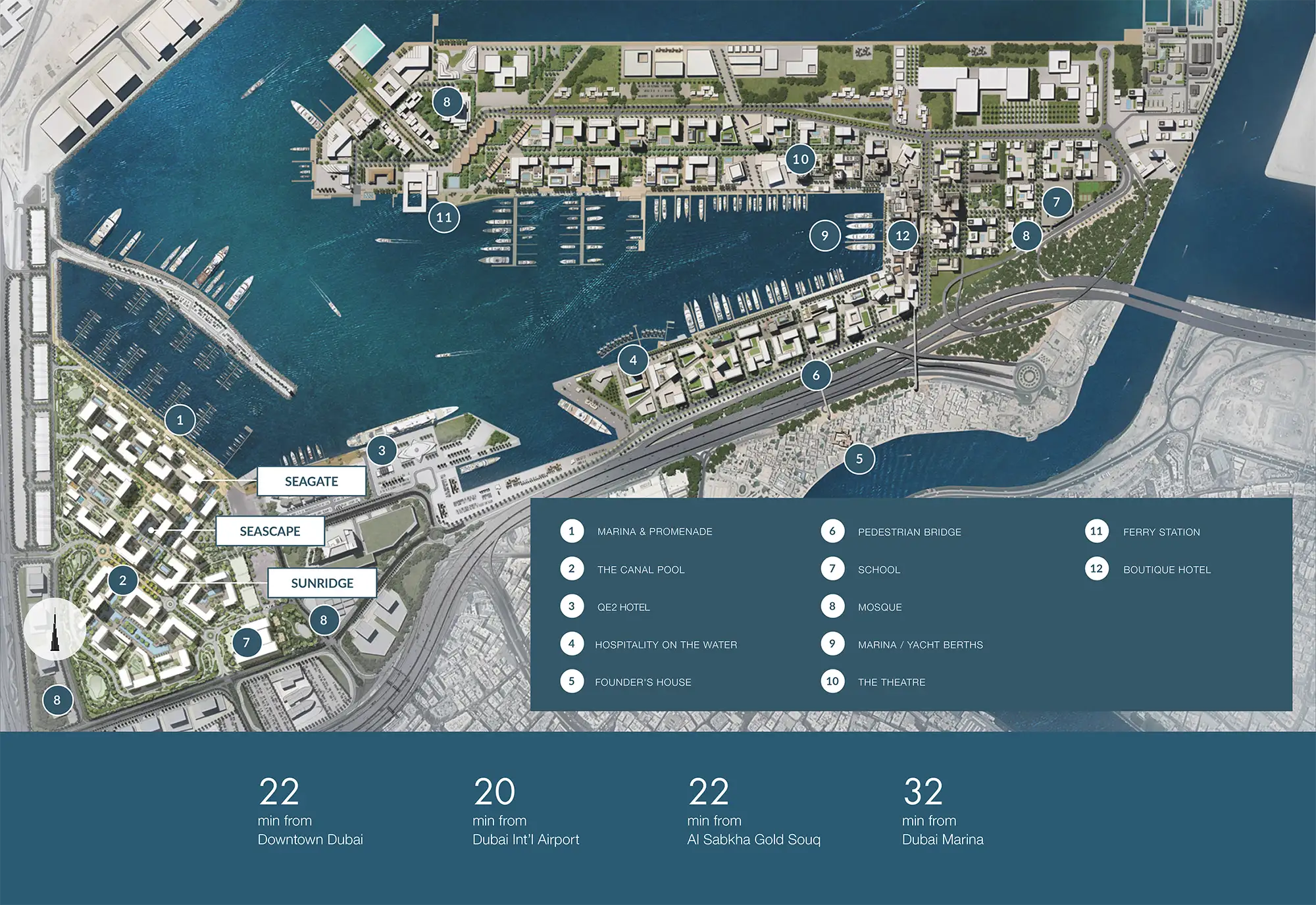 Emaar Porto View Mina Rashid Location Map