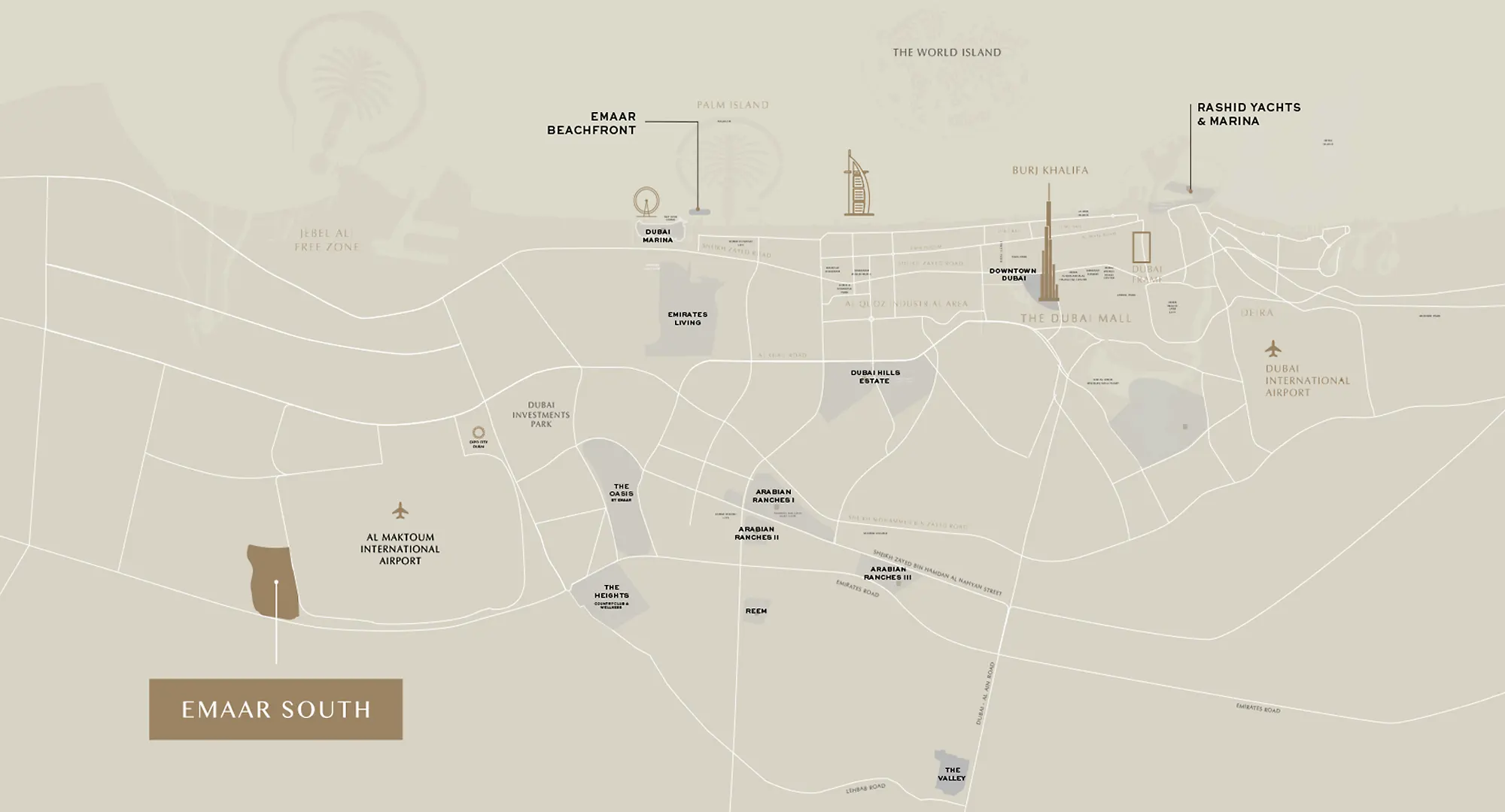 Greenville at Emaar South Location Map