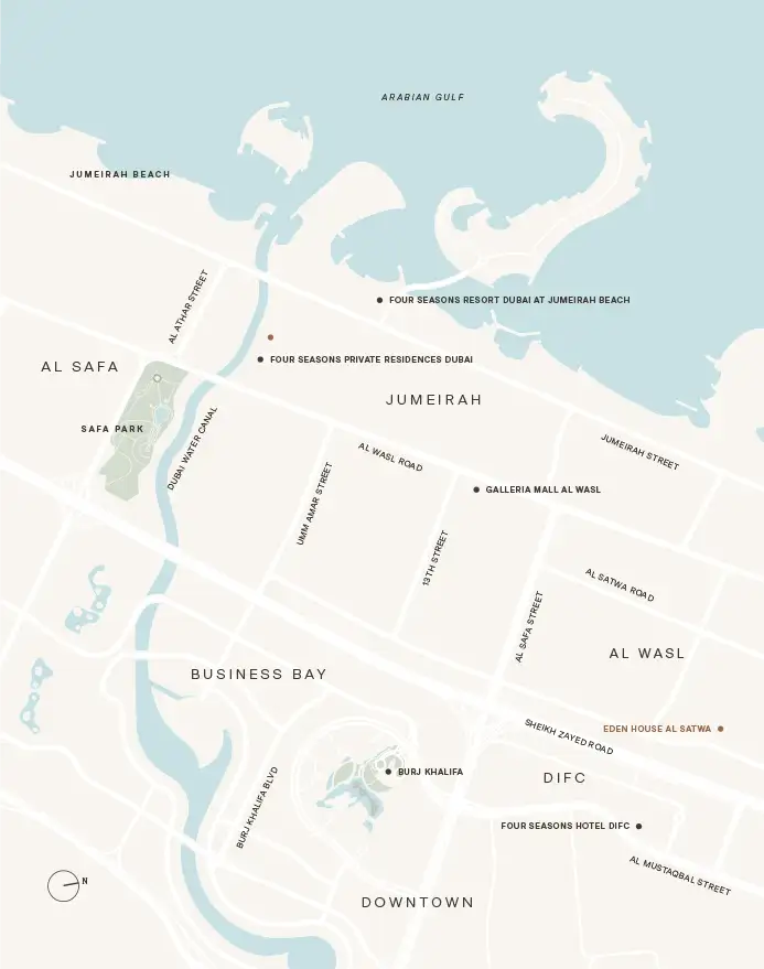Peninsula Dubai Residences at Jumeirah 2 Location Map