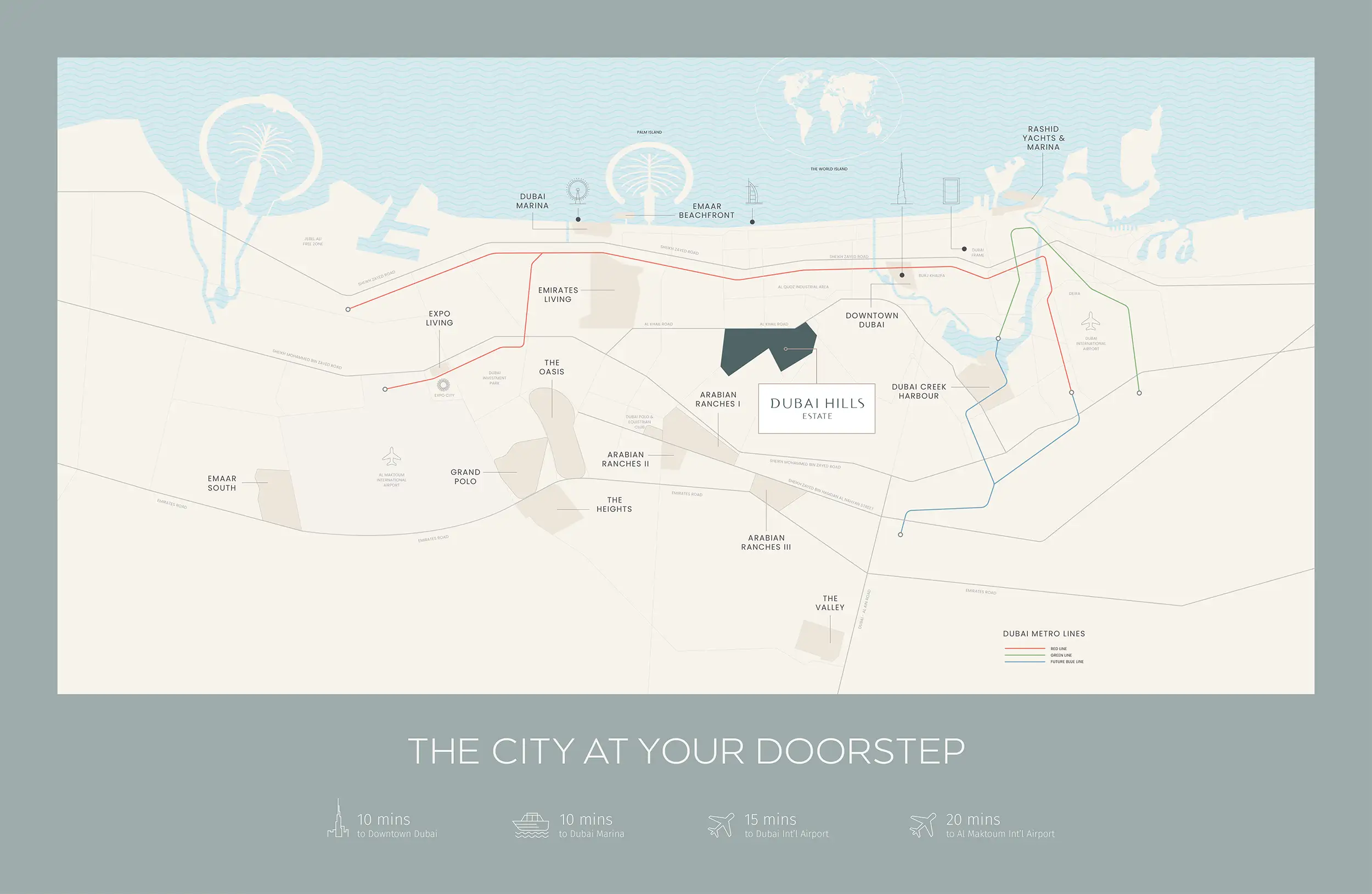 Rosehill at Dubai Hills Estate Location Map