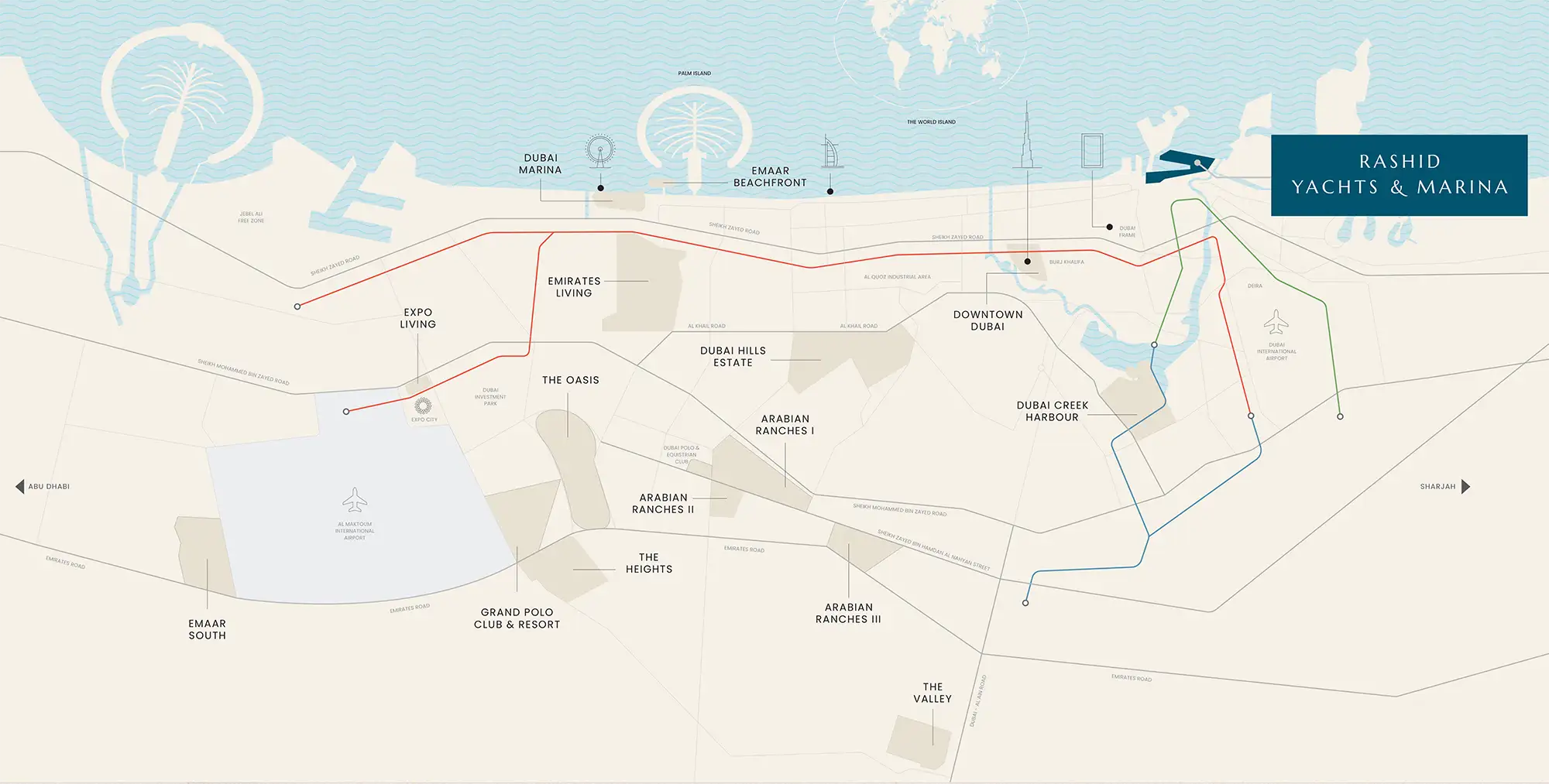 SERA 2 at Rashid Yachts and Marina Location Map
