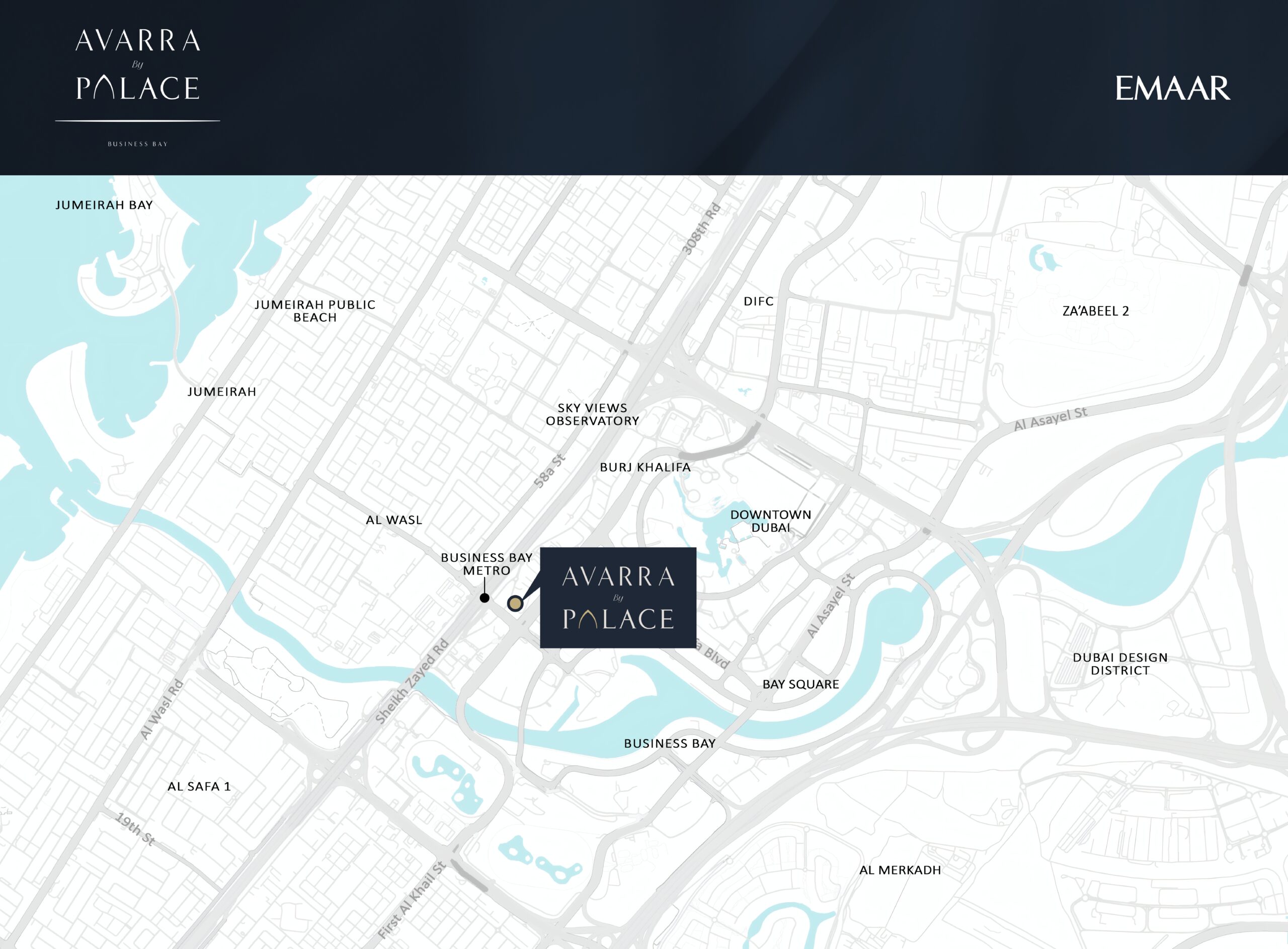 Avarra by Palace Location Map