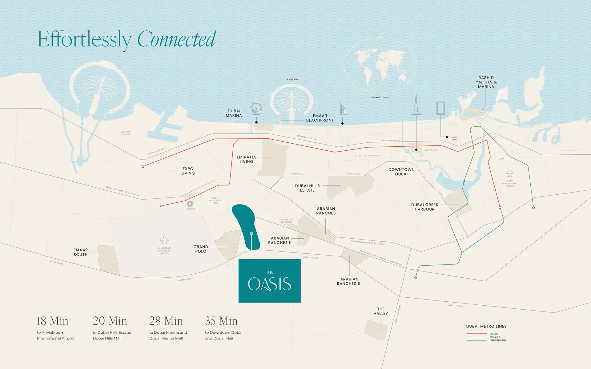 Mareva at The Oasis Location Map