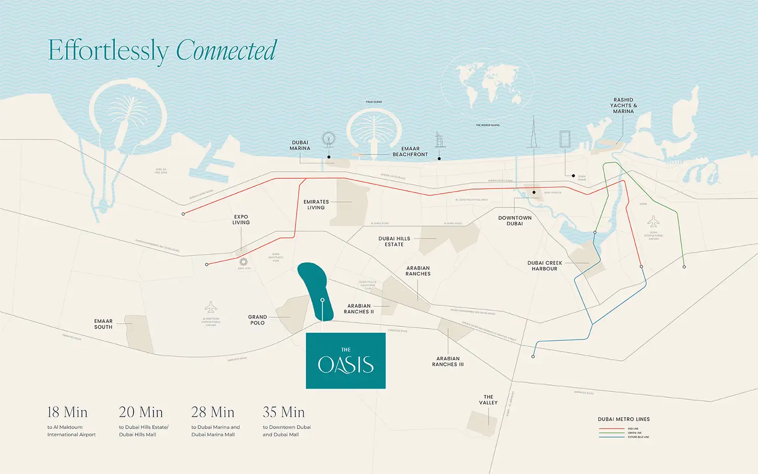 Mareva 2 at The Oasis Location Map